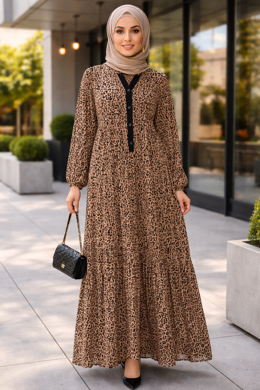 Leopar elbise